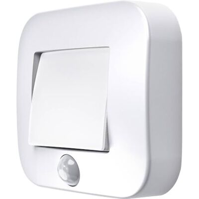 OSRAM NIGHTLUX Hall, nattlampa, vit, rörelsedetektor, IP54, batteridriven, kallvit, 4 000 K, perfekt för korridorer, entréer, flexibel montering OSRAM NIGHTLUX Hall, nattlampa, vit, rörelsedetektor, IP54, batteridriven, kallvit, 4 000 K, perfekt för korridorer, entréer, flexibel montering