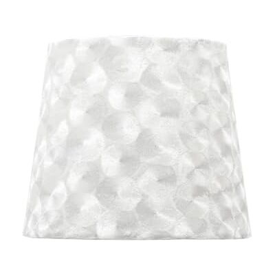 PRENDELUZ E27 lampskärm i nikervitt tyg med mått 25 x 13 x 19 cm för dekorativ belysning och stämning. PRENDELUZ E27 lampskärm i nikervitt tyg med mått 25 x 13 x 19 cm för dekorativ belysning och stämning.