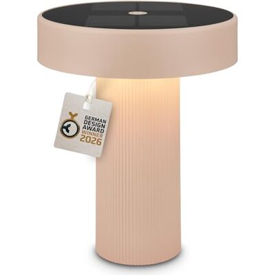 BRILONER – Poga laddningsbar LED-bord, solpanel, steglös pekdimmer, IP44, USB-C, nattlampa, batterilampa, tysk designprisvinnare 2026, 16 x 20 cm, beige BRILONER – Poga laddningsbar LED-bord, solpanel, steglös pekdimmer, IP44, USB-C, nattlampa, batterilampa, tysk designprisvinnare 2026, 16 x 20 cm, beige