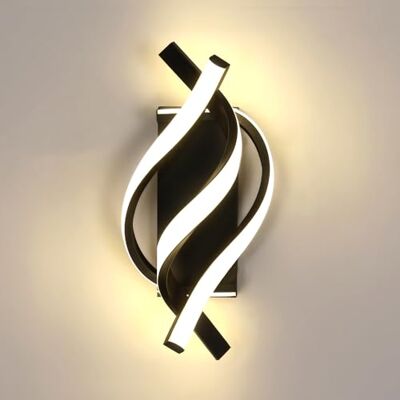 Comely 22 W, 2 500 LM, LED-vägglampa inomhus, svart modern design, LED-vägglampa för sovrum, vardagsrum, hall, trappor, neutralt ljus 4 500 K Comely 22 W, 2 500 LM, LED-vägglampa inomhus, svart modern design, LED-vägglampa för sovrum, vardagsrum, hall, trappor, neutralt ljus 4 500 K
