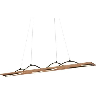 BRILONER LED pendelleuchte med Wellenform, varmvitt ljus, Holzrahmen, hängeleuchte, Esstisch-hänglampa, lamphängend, wohnzimmerlampa, 98 x 11 x 120 cm (LxBxH), Schwarz-Holz BRILONER LED pendelleuchte med Wellenform, varmvitt ljus, Holzrahmen, hängeleuchte, Esstisch-hänglampa, lamphängend, wohnzimmerlampa, 98 x 11 x 120 cm (LxBxH), Schwarz-Holz