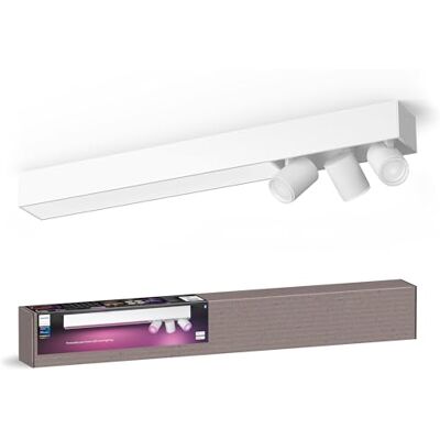 Philips White & Colour Ambiance Centris sätter 3 fläckar, instelbaar, 16 miljoen kleuren, bedienbaar via app, kompatibel med Amazon Alexa, wit. Philips White & Colour Ambiance Centris sätter 3 fläckar, instelbaar, 16 miljoen kleuren, bedienbaar via app, kompatibel med Amazon Alexa, wit.