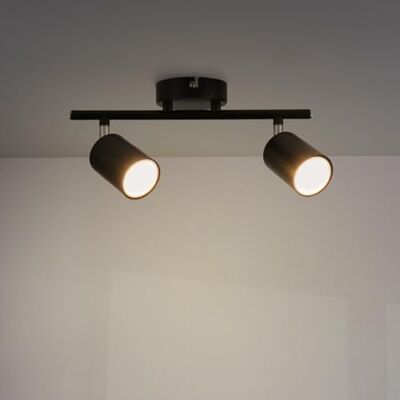 M Ledme Taklampa i serien Black 2 spotlights, GU10, för torr inomhusbruk IP20, glödlampa ingår ej, lämplig för badrum, vardagsrum, sovrum och kök M Ledme Taklampa i serien Black 2 spotlights, GU10, för torr inomhusbruk IP20, glödlampa ingår ej, lämplig för badrum, vardagsrum, sovrum och kök