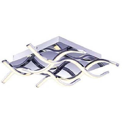 AUROLITE Samtida LED Belysning Inomhus Lampor, Krom Semi-infälld Taklampa, 36 W 2200 LM, Dimbar, Varm Vit, Idealisk för Lounge, Vardagsrum och Sovrum, 1 Års Brittisk Garanti (Kvadrat 3 000 K) AUROLITE Samtida LED Belysning Inomhus Lampor, Krom Semi-infälld Taklampa, 36 W 2200 LM, Dimbar, Varm Vit, Idealisk för Lounge, Vardagsrum och Sovrum, 1 Års Brittisk Garanti (Kvadrat 3 000 K)