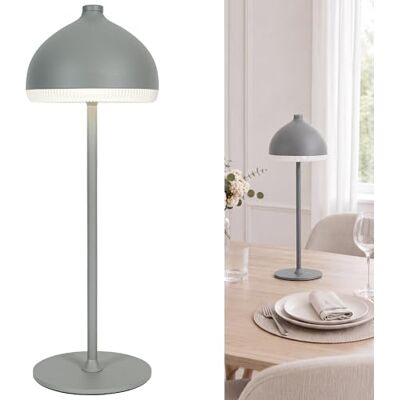 LuminexDesigns bord med trådlös design i elefantgrå, dimbar, USB-C, perfekt för sovrum eller kontor LuminexDesigns bord med trådlös design i elefantgrå, dimbar, USB-C, perfekt för sovrum eller kontor