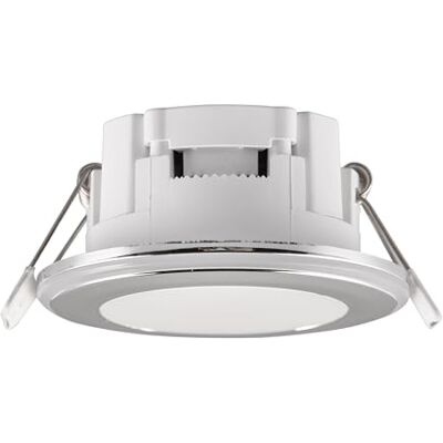 Trio Leuchten Trio Argus LED-infälld armatur 653610106, förkromad plast med RBG 4 Watt LED med färgförändring, fjärrkontroll, dimbar Trio Leuchten Trio Argus LED-infälld armatur 653610106, förkromad plast med RBG 4 Watt LED med färgförändring, fjärrkontroll, dimbar