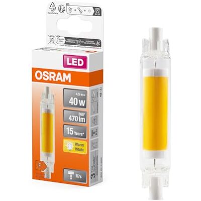 OSRAM LED Slim Line smal multicolor LED-lampa med R7s retrofit-sockel, 4,5 W / 470 lm, klar, varmvitt ljus med 2700 K, ej dimbar, IP20, blyfritt glas, 16 mm diameter OSRAM LED Slim Line smal multicolor LED-lampa med R7s retrofit-sockel, 4,5 W / 470 lm, klar, varmvitt ljus med 2700 K, ej dimbar, IP20, blyfritt glas, 16 mm diameter