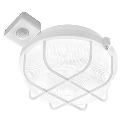 Lena Lighting Takmonterad lampa rund rund LED HV, 5 W, 210 mm, 610 lm, Ra > 80, 4000 K, IP44, IK06, vit PC-diffusor med galler, med PIR-närsensor, energieffektivitetsklass A Lena Lighting Takmonterad lampa rund rund LED HV, 5 W, 210 mm, 610 lm, Ra > 80, 4000 K, IP44, IK06, vit PC-diffusor med galler, med PIR-närsensor, energieffektivitetsklass A