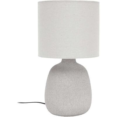HOME DECO FACTORY , LA0039, präglad keramisk lampa, elegant och raffinerad design, perfekt för vardagsrum eller sovrum, sprider ett mjukt och lugnande ljus, höjd 40 cm, silverfärg HOME DECO FACTORY , LA0039, präglad keramisk lampa, elegant och raffinerad design, perfekt för vardagsrum eller sovrum, sprider ett mjukt och lugnande ljus, höjd 40 cm, silverfärg