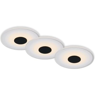 BRILONER Sats med 3 LED-belysningslampor i taket, 650 lumen belysningslampor led, LED-belysningslampor i badrummet, belysningslampor i badrummet IP44, svart, 120x36 mm (DxH) BRILONER Sats med 3 LED-belysningslampor i taket, 650 lumen belysningslampor led, LED-belysningslampor i badrummet, belysningslampor i badrummet IP44, svart, 120x36 mm (DxH)
