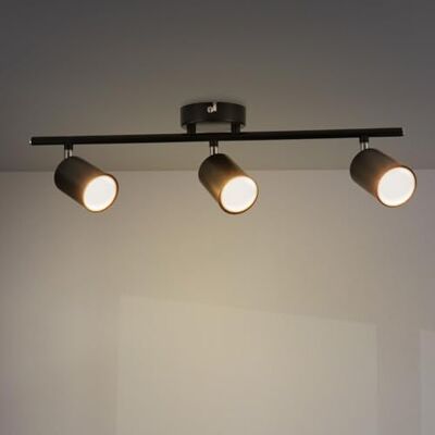 M Ledme Taklampa i serien svart 3 spotlights, GU10, för torr inomhusbruk IP20, glödlampa ingår ej, lämplig för badrum, vardagsrum, sovrum och kök M Ledme Taklampa i serien svart 3 spotlights, GU10, för torr inomhusbruk IP20, glödlampa ingår ej, lämplig för badrum, vardagsrum, sovrum och kök