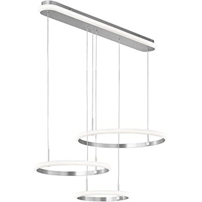 WOFI NEWA pendellampa, plast, 52,5 W, borstad aluminium, H: 150 cm x B: 50 cm x L: 87,5 cm WOFI NEWA pendellampa, plast, 52,5 W, borstad aluminium, H: 150 cm x B: 50 cm x L: 87,5 cm