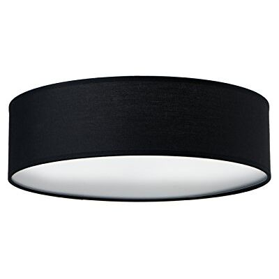 Sotto Luce Modern taklampa med 3 lampor svart tyg vit bas 3 x E27 Ø 40 cm Sotto Luce Modern taklampa med 3 lampor svart tyg vit bas 3 x E27 Ø 40 cm