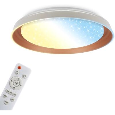 BRILONER CCT LED-taklampa med stjärneffekt, 24 W, 2 600 lm, fjärrkontroll, CCT, justerbar intensitet, ljuskrona, vardagsrum, ljuskrona, kök, taklampa, vardagsrum, 43 x 8 cm, varmgrå kaffe BRILONER CCT LED-taklampa med stjärneffekt, 24 W, 2 600 lm, fjärrkontroll, CCT, justerbar intensitet, ljuskrona, vardagsrum, ljuskrona, kök, taklampa, vardagsrum, 43 x 8 cm, varmgrå kaffe