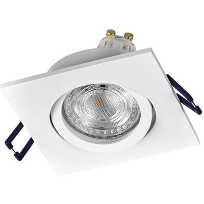 OSRAM Spot Set LED infälld spotlight fyrkantig flexibel vit, 4,5W 2700K varmvit, aluminium, klickmonterad, set om 3 OSRAM Spot Set LED infälld spotlight fyrkantig flexibel vit, 4,5W 2700K varmvit, aluminium, klickmonterad, set om 3