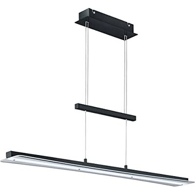 RL LIVE YOUR LIGHT Reality Leuchten LED-pendellampa Smash R32421132, metall svart matt, glas vit mättad eller klar, inkl. 18 watt LED, 4-faldig touch RL LIVE YOUR LIGHT Reality Leuchten LED-pendellampa Smash R32421132, metall svart matt, glas vit mättad eller klar, inkl. 18 watt LED, 4-faldig touch