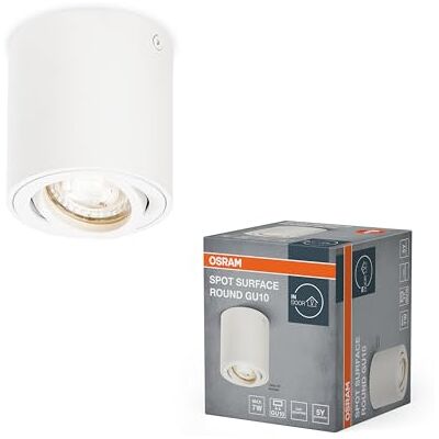 OSRAM Spot Surface Rund takmonterad spot, vit, med GU10-sockel, kan förses med normal eller smart lampa, flexibel strålvinkel, IP20-skydd, högkvalitativt hölje OSRAM Spot Surface Rund takmonterad spot, vit, med GU10-sockel, kan förses med normal eller smart lampa, flexibel strålvinkel, IP20-skydd, högkvalitativt hölje
