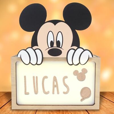 WONDEE Disney Anpassningsbar Musse Pigg lampa, personlig nattlampa för barn och barn dekoration för bebisar och pojkar, Disney personlig gåva för dop, baby och baby WONDEE Disney Anpassningsbar Musse Pigg lampa, personlig nattlampa för barn och barn dekoration för bebisar och pojkar, Disney personlig gåva för dop, baby och baby