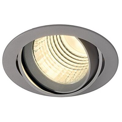 SLV NEW TRIA DLMI rund nedljus, silvergrå, 3000K, 60°, metall SLV NEW TRIA DLMI rund nedljus, silvergrå, 3000K, 60°, metall