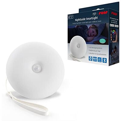 Reer NightGuide SmartLight Smart Bluetooth nattlampa för barn, kontroll via app, röstassistent eller på enheten, vit Reer NightGuide SmartLight Smart Bluetooth nattlampa för barn, kontroll via app, röstassistent eller på enheten, vit