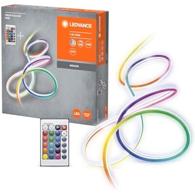 LEDVANCE NEON FLEX 2M LED-list, vit, 4,7W, 45lm, RGB färgkontroll, homogen ljusfördelning, USB-port, lång livslängd, lätt att installera, för inomhus, IP20 LEDVANCE NEON FLEX 2M LED-list, vit, 4,7W, 45lm, RGB färgkontroll, homogen ljusfördelning, USB-port, lång livslängd, lätt att installera, för inomhus, IP20