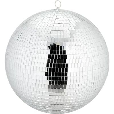 Relaxdays Fasetterad boll, hängande discokula för nästa kväll, diameter: 40 cm, silver Relaxdays Fasetterad boll, hängande discokula för nästa kväll, diameter: 40 cm, silver
