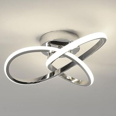 Comely Modern LED-taklampa 30 W 3300 LM, Krom Med Naturligt Ljus 4500 K Comely Modern LED-taklampa 30 W 3300 LM, Krom Med Naturligt Ljus 4500 K