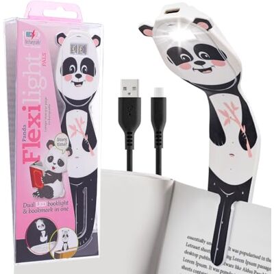 Gifts for Readers & Writers Flexilight uppladdningsbart läslampa 2 i 1 bokmärke bokljus LED-klämma på lampa Bokficklampa USB-uppladdningsbart batteri i 12+ timmar Boktillbehör Present till läsare, bokälskare (Panda) Gifts for Readers & Writers Flexilight uppladdningsbart läslampa 2 i 1 bokmärke bokljus LED-klämma på lampa Bokficklampa USB-uppladdningsbart batteri i 12+ timmar Boktillbehör Present till läsare, bokälskare (Panda)