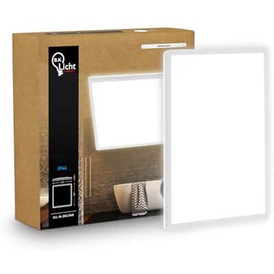 B.K.Licht Platt LED-panel med indirekt belysning, neutralt vitt ljus, IP44-skydd, badrum, kökskrona, ljuskrona, vardagsrum, 42 x 42 x 3 cm, vit B.K.Licht Platt LED-panel med indirekt belysning, neutralt vitt ljus, IP44-skydd, badrum, kökskrona, ljuskrona, vardagsrum, 42 x 42 x 3 cm, vit
