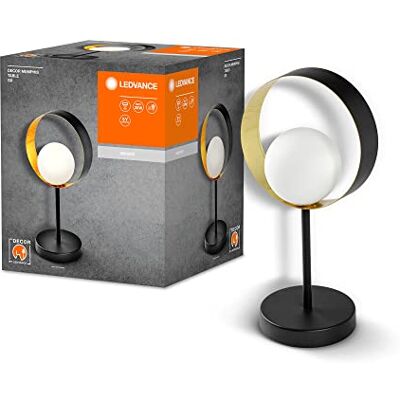 LEDVANCE DECOR Memphis bordslampa, svart/guld, med G9-sockel för enkelt lampbyte, kan förses med normal eller smart lampa, IP20-skydd LEDVANCE DECOR Memphis bordslampa, svart/guld, med G9-sockel för enkelt lampbyte, kan förses med normal eller smart lampa, IP20-skydd