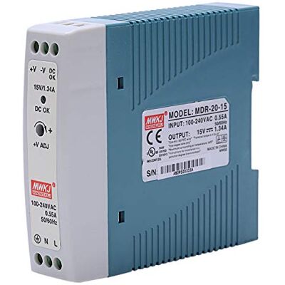 MEAN WELL Toppnätdel 20 W 15 V 1,34 A, MeanWell, MDR-20-15, lampnätdel MEAN WELL Toppnätdel 20 W 15 V 1,34 A, MeanWell, MDR-20-15, lampnätdel