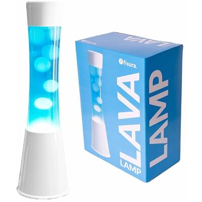 FISURA Lavalampa. Lamp med avslappnande effekt. Med extra glödlampa. Mått: 11 cm x 11 cm x 39,5 cm. (Vit) FISURA Lavalampa. Lamp med avslappnande effekt. Med extra glödlampa. Mått: 11 cm x 11 cm x 39,5 cm. (Vit)