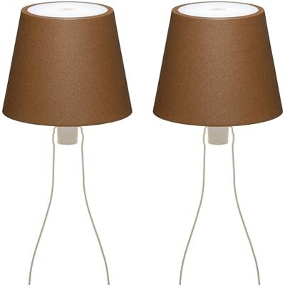LA VILLE LUMIÈRE LA VILLE LUMIÖNRE Set med 2 MarieB LED-trådlösa lampor, uppladdningsbara och dimbara, abat-jour för inomhus/utomhus, 48 timmars batteritid, 3 ljustemperaturer, aluminium, LVL (mineralcorten) LA VILLE LUMIÈRE LA VILLE LUMIÖNRE Set med 2 MarieB LED-trådlösa lampor, uppladdningsbara och dimbara, abat-jour för inomhus/utomhus, 48 timmars batteritid, 3 ljustemperaturer, aluminium, LVL (mineralcorten)