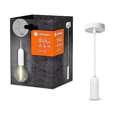 LEDVANCE Vintage 1906® taklampa ROUND E27, vit, max. 25W (LED 15W), E27 bas, rund tak, pendellampa inomhus, kombinerat med 1906 Vintage lampor, kombinerat med smarta lampor LEDVANCE Vintage 1906® taklampa ROUND E27, vit, max. 25W (LED 15W), E27 bas, rund tak, pendellampa inomhus, kombinerat med 1906 Vintage lampor, kombinerat med smarta lampor