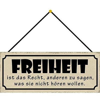Schatzmix Frihet är rätt metallskylt 27 x 10 cm deko tenn skylt med snöre plåtskylt, plåt, flerfärgad, 27 x 10 cm Schatzmix Frihet är rätt metallskylt 27 x 10 cm deko tenn skylt med snöre plåtskylt, plåt, flerfärgad, 27 x 10 cm