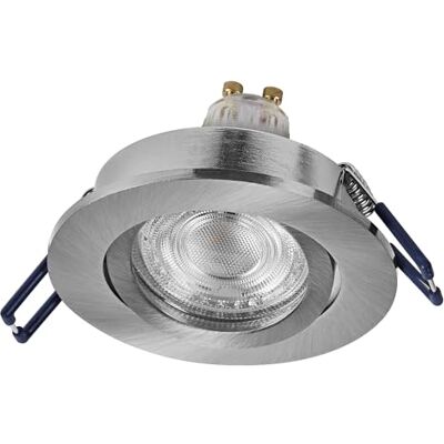 OSRAM Spot Set LED infälld spotlight flexibel 4,5W matt nickel, 2700K, aluminium, vridbart klickfäste, set om 3 OSRAM Spot Set LED infälld spotlight flexibel 4,5W matt nickel, 2700K, aluminium, vridbart klickfäste, set om 3