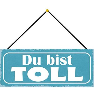 Schatzmix 'Troll' Du bist TOLL' metallskylt 27 x 10 cm deko plåtskylt med snöre skylt, plåt, flerfärgad, 27 x 10 cm Schatzmix 'Troll' Du bist TOLL' metallskylt 27 x 10 cm deko plåtskylt med snöre skylt, plåt, flerfärgad, 27 x 10 cm