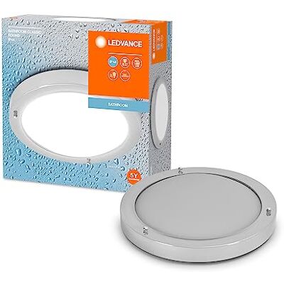 LEDVANCE Badrum Klassiskt rund badrumstak Ljus 280mm, Chrome, E27-uttag, kan utrustas med en smart lampa, högkvalitativ bearbetning, cylinderform, IP44-skyddsklass LEDVANCE Badrum Klassiskt rund badrumstak Ljus 280mm, Chrome, E27-uttag, kan utrustas med en smart lampa, högkvalitativ bearbetning, cylinderform, IP44-skyddsklass