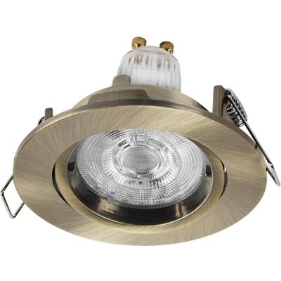 OSRAM Spot Set Twistlock LED infälld spotlight flexibel mässing, 2,6W 2700K varmvit, aluminium, twistlock-system OSRAM Spot Set Twistlock LED infälld spotlight flexibel mässing, 2,6W 2700K varmvit, aluminium, twistlock-system