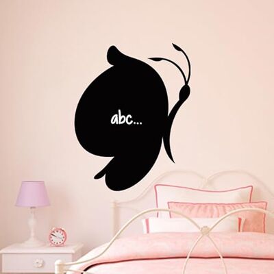 Ambiance Sticker Svart skiffer självhäftande raderbara väggklistermärken fjärilskarikatyr H55 x L 45 cm Ambiance Sticker Svart skiffer självhäftande raderbara väggklistermärken fjärilskarikatyr H55 x L 45 cm