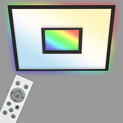 TELEFUNKEN – LED-panel, LED-taklampa, dimbar, inkl. fjärrkontroll, RGB-inomhus och bakljus, 36 watt, 3 800 lm, timerfunktion, 595 x 595 x 63 mm (L x B x H), 319505TF, svart TELEFUNKEN – LED-panel, LED-taklampa, dimbar, inkl. fjärrkontroll, RGB-inomhus och bakljus, 36 watt, 3 800 lm, timerfunktion, 595 x 595 x 63 mm (L x B x H), 319505TF, svart