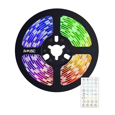R-MUSIC RGB USB LED-remsa + 3M fjärrkontroll R-MUSIC RGB USB LED-remsa + 3M fjärrkontroll