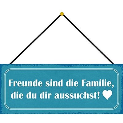 Schatzmix vänner är familj metallskylt 27 x 10 cm deko tenn skylt med snöre plåtskylt, tenn, flerfärgad, 27 x 10 cm Schatzmix vänner är familj metallskylt 27 x 10 cm deko tenn skylt med snöre plåtskylt, tenn, flerfärgad, 27 x 10 cm