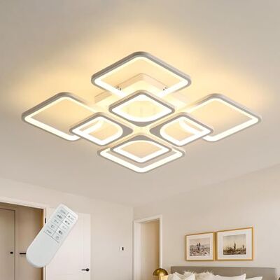 Comely LED-taklampa, dimbar, 80 W, vardagsrum med fjärrkontroll, app, ljusfärg, färgförändring, taklampa, energibesparing, dimning, takbelysning, sovrum Comely LED-taklampa, dimbar, 80 W, vardagsrum med fjärrkontroll, app, ljusfärg, färgförändring, taklampa, energibesparing, dimning, takbelysning, sovrum