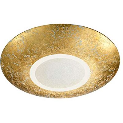 Trio Leuchten LED taklampa Chiros 624110279, metall guld, glas vit satinerad, inkl. 12 watt LED, inkl. 3,5 watt LED Trio Leuchten LED taklampa Chiros 624110279, metall guld, glas vit satinerad, inkl. 12 watt LED, inkl. 3,5 watt LED
