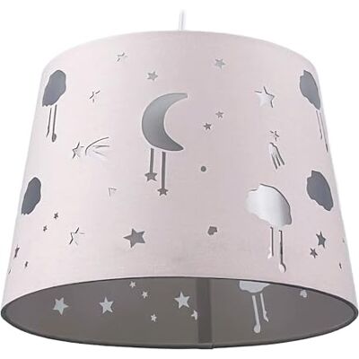Relaxdays Hänglampa barnrum, kvällhimmel H x D 119 x 27 cm hängande lampa för flickor pojkar barnlampa rosa Relaxdays Hänglampa barnrum, kvällhimmel H x D 119 x 27 cm hängande lampa för flickor pojkar barnlampa rosa