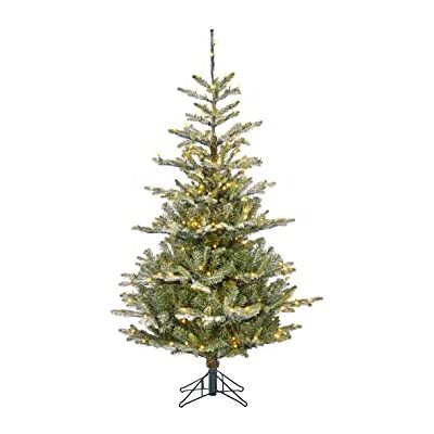 Black Box Trees Celtis Konstgjord julgran med LED-belysning – H 155 x Ø 97 cm – grön med frostlook Black Box Trees Celtis Konstgjord julgran med LED-belysning – H 155 x Ø 97 cm – grön med frostlook