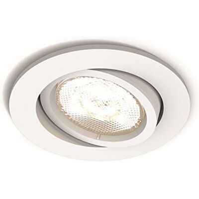 Philips myLiving Shellbark rund varm glödande infälld LED-spotlight, (integrerad 1 x 4,5 W GU10 LED-lampa) – vit Philips myLiving Shellbark rund varm glödande infälld LED-spotlight, (integrerad 1 x 4,5 W GU10 LED-lampa) – vit