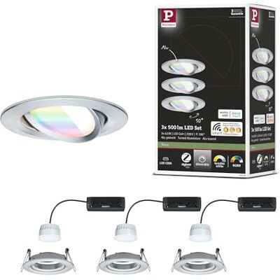 Paulmann 92435 LED infälld spotlight Nova runt hörn 84 mm 50° RGBW+ 3 x 6 W 3 x 500 lm 230 V Alu vänd gjuten aluminium Paulmann 92435 LED infälld spotlight Nova runt hörn 84 mm 50° RGBW+ 3 x 6 W 3 x 500 lm 230 V Alu vänd gjuten aluminium