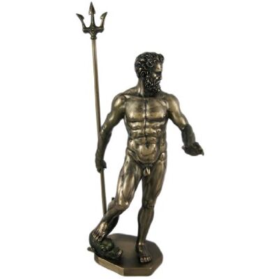 Veronese Design Grekisk Gud Poseidon naken bronsstaty Neptun Veronese Design Grekisk Gud Poseidon naken bronsstaty Neptun